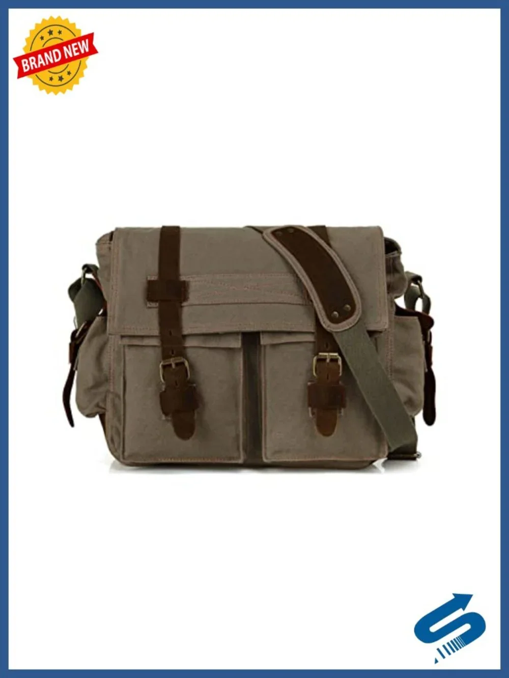 Vintage Messenger Bag Satchel Shoulder Travel Canvas Bookbag